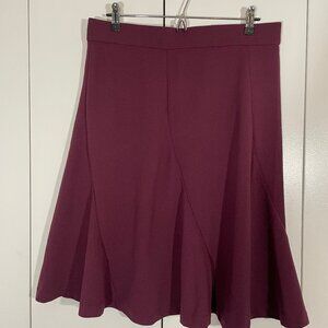 Covington Women's Swing Flare Skirt Size Medium Petite Purple Plum Stretch